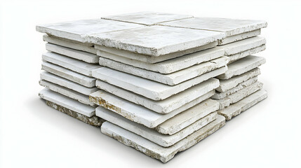 Stack of Concrete Slabs for Construction Projects, Ready for Use in Building Sites and Infrastructure Development.