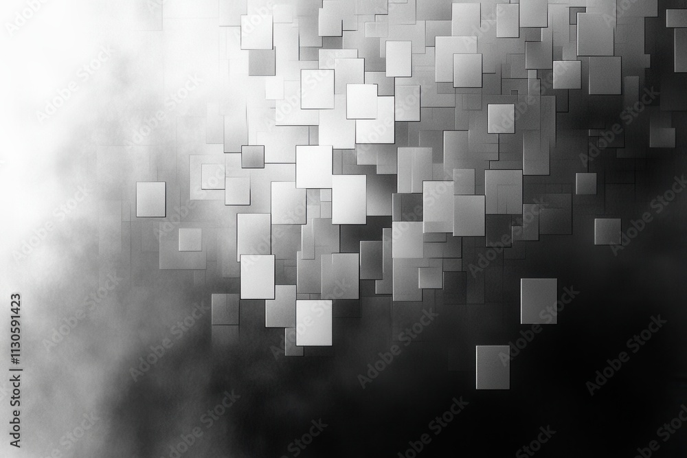 Poster grayscale minimalist pixelated fade effect design