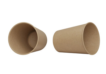 Brown paper cup lying on the floor sleeveless