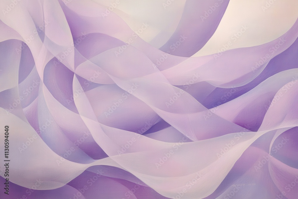 Poster soft purple wave patterns in circular design