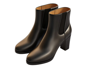 Stylish black ankle boots with glossy finish and high heel. Perfect for fashion forward outfits and versatile for various occasions