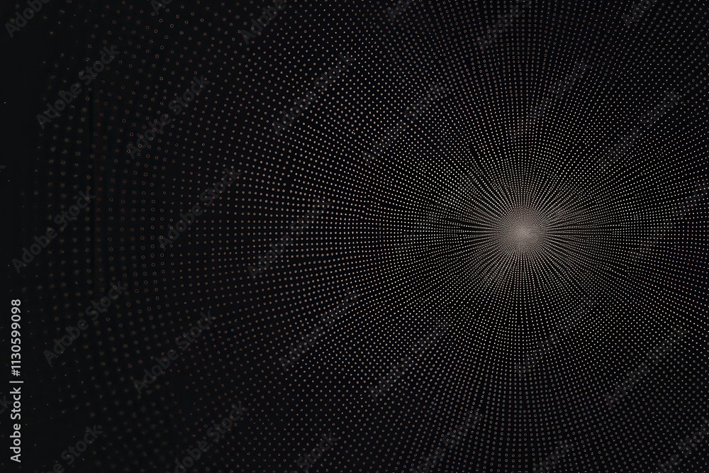 Poster radial pattern of dots in minimalist design
