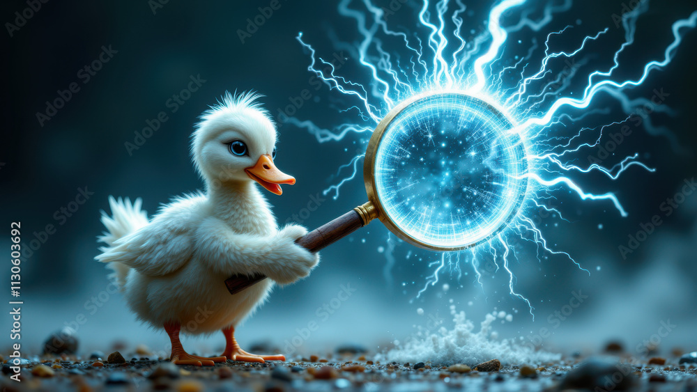 Fototapete duckdb lightning spark magic search database wizard.