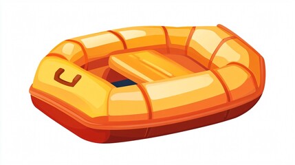 Inflatable Life Raft Icon Transparent Vector Isolated