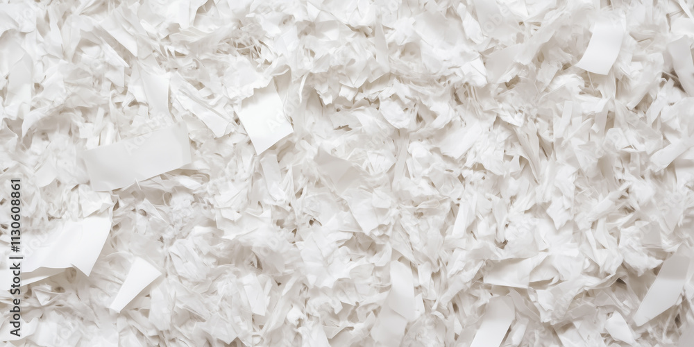 Poster shredded paper texture with white strips creating layered background