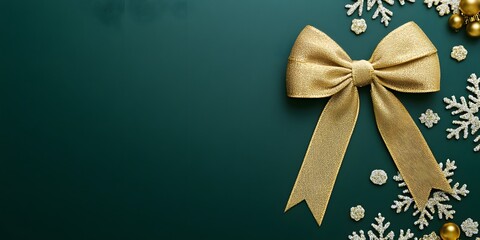 christmas card with bow