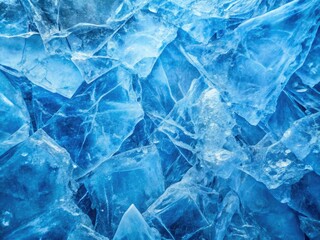 Obraz premium Abstract glacial ice texture: a frozen winter wonderland, blue hues create a stunning background design.