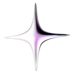 Holographic chrome element in metallic shades with realistic 3D design. Liquid metal shape.