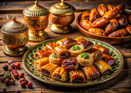Architectural photography captures the stunning artistry of Turkish Mamul desserts, showcasing their delicious date-filled beauty.