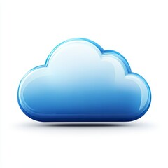Fototapeta premium 3D Cloud Icon Rendering for Technology, Internet Services, and Cloud Computing Solutions.