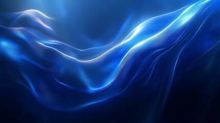 Obraz premium Abstract blue wave with glowing particles high resolution background image