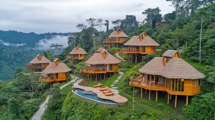 Luxury Treetop Cabins in Lush Rainforest