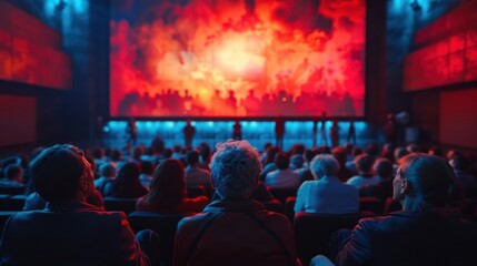Captivated Audience at a Movie Premiere