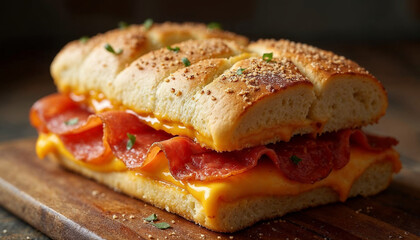 Melted Cheese Bacon Sandwich