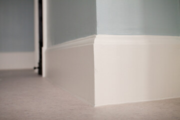 Skirting board in an English manor house, in the art and crafts style from 1903
