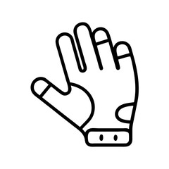 Obraz premium hand in dance glove icon, dance day line art, dance icon - simple black line art icon of hand in dance glove, for dance day celebrations. dancer vector art.