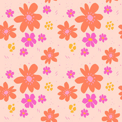 Obraz premium Seamless vintage pattern with abstract colours