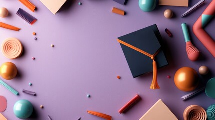 Celebrating graduation success a colorful tribute to graduates and their achievements in a creative environment
