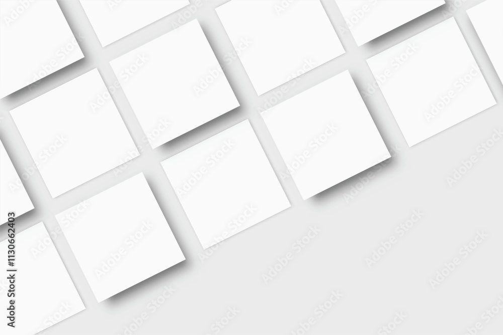 Wall mural social media post interface mockup. social media mobile app page template design for user carousel s