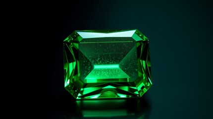 Fototapeta premium Emerald cut on black background