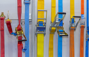 Colourful Ratchet Straps for Cargo Trucks and Trailers