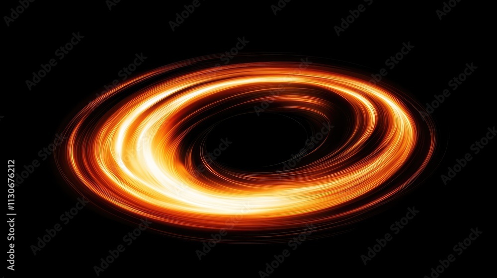 Poster Fiery Abstract Swirl with Smooth Gradients and Dynamic Motion