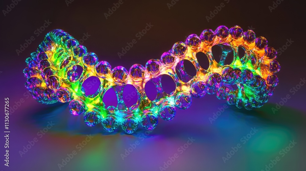 Aufkleber colorful abstract model of dna structure with vibrant patterns