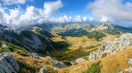 Naklejka premium landscape in the mountains
