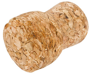 Fototapeta premium Wine bottle cork isolated on a transparent background. Completely in focus.