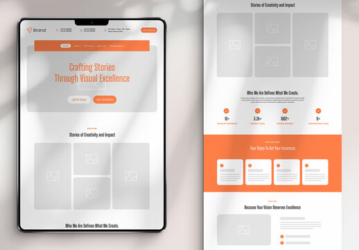 Landing Page Wireframe Design Template