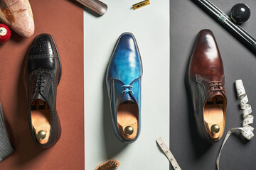 Formal shoes patina