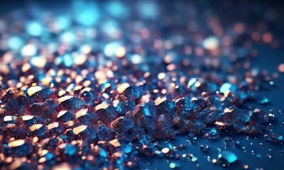 Fototapeta premium blackground of abstract glitter lights. blue, gold and black. de focused. banner