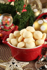 little buttery cookies in a jar