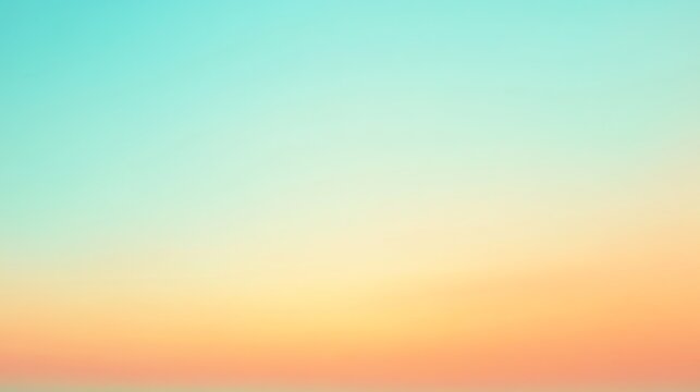 A blurred ombre background in shades of blue, green, yellow, and orange.