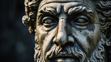 Fototapeta premium Ancient carved bust of Sophocles