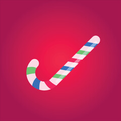 Candy Cane New Year multicolor sweets 