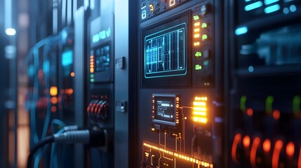 Obraz premium Server room tech innovations