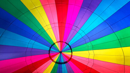 Obraz premium beautiful multicolored inside the big balloon
