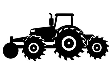 Obraz premium Disc Plow silhouette