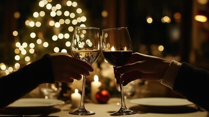 Naklejka premium glass of champagne in a nightclub