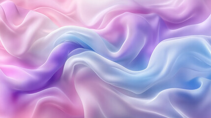 Obraz premium Pastel Dream: Soft, flowing fabric in dreamy pastel hues of pink, purple, and blue creates a visually captivating and serene texture.