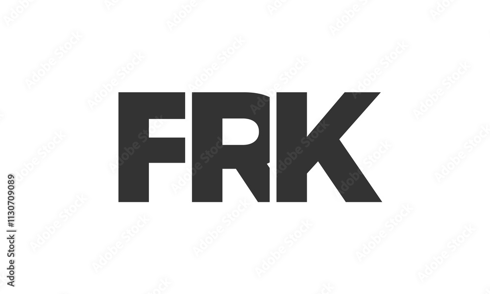 Poster frk logo design template with strong and modern bold text. initial based vector logotype featuring s