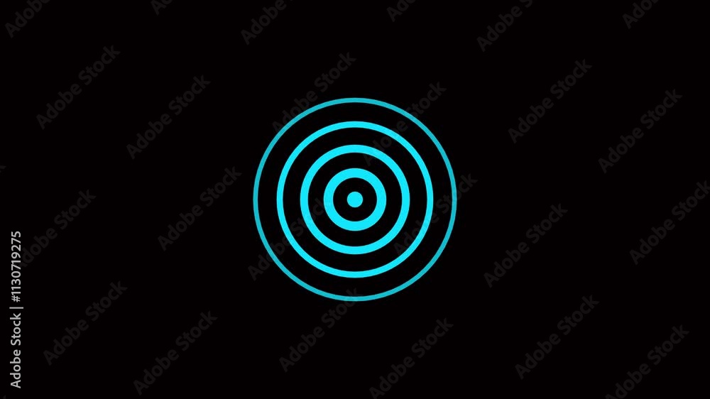 Poster wi-fi light effect, blue glowing signal sensor waves internet wireless connection. radio with signal