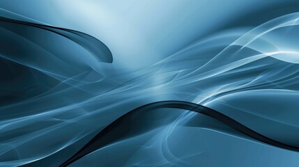 Blue smooth lines abstract background. A blend of dark and light blue tones creates an elegant atmosphere. Suitable for various applications in digital art or graphic design