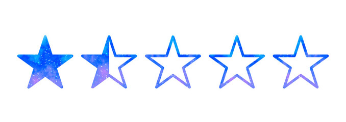 マーブルな星空｜1.5星マーク	