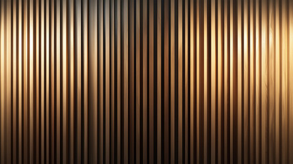 温かみのあるブラウンの木製スラットウォール