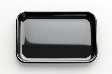 Black Rectangular Tray for Serving and Displaying Items