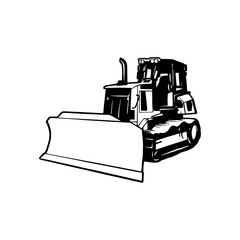 Bulldozer - Special Vehicle - Heavy Machinery, Logging and Construction Machinery Stencil Cut File - Cricut file.