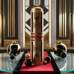 Decorative Christmas Crackers and Festive Cylinders with Elegant and Artistic Designs