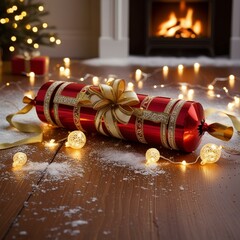 Decorative Christmas Crackers and Festive Cylinders with Elegant and Artistic Designs